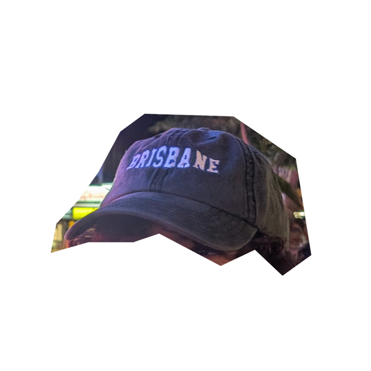 brisbane cap with blue and white embroidery